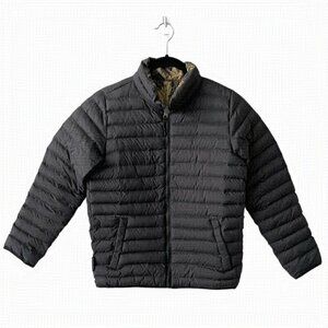 BURTON Puffer Jacket Full Zip Reversible Snowboard Black Medium